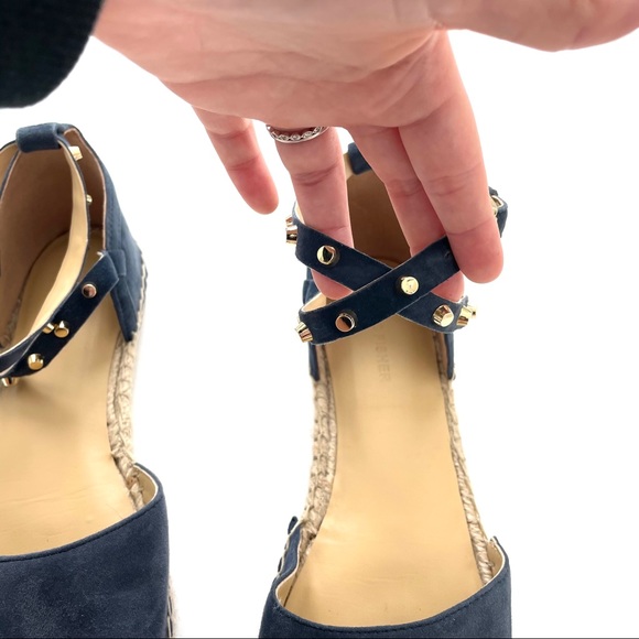 Marc Fisher Studded Suede Espadrille Sandals - Picture 4 of 9